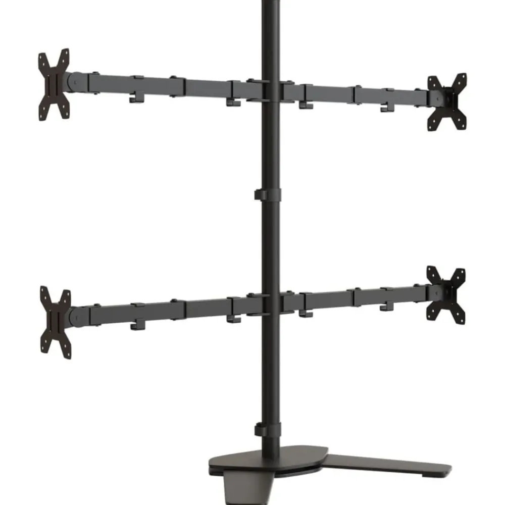 vidaXL Support de moniteur noir acier VESA 75/100 mm