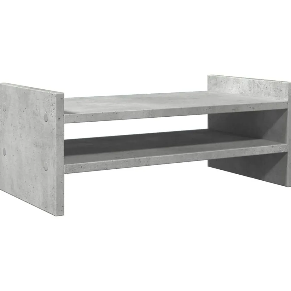 Appareils Électroniques-vidaXL Support de moniteur 50x27x20 cm bois d'ingénierie Gris béton