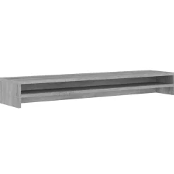 Appareils Électroniques-vidaXL Support de moniteur 100x24x13 cm Bois d'ingénierie Sonoma gris