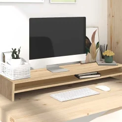 vidaXL Support de moniteur Chêne Sonoma 100 x 24 x 13 cm Aggloméré