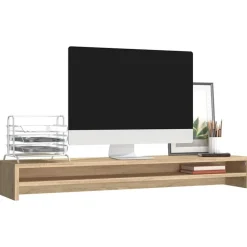 vidaXL Support de moniteur Chêne Sonoma 100 x 24 x 13 cm Aggloméré