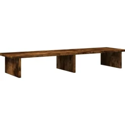 Appareils Électroniques-vidaXL Support de moniteur chêne fumé 100x27x15 cm bois d'ingénierie Ch&ecirc;ne fumé