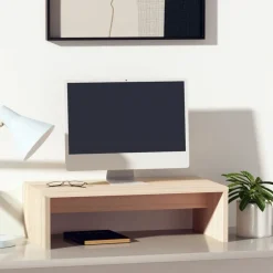 vidaXL Support de moniteur 50x27x15 cm Bois de pin solide