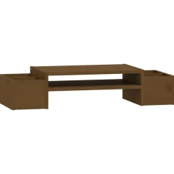 vidaXL Support de moniteur 70x27,5x15cm Bois de pin solide