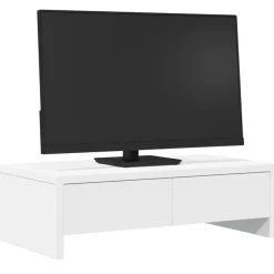 vidaXL Support de moniteur avec tiroirs bois d'ingénierie
