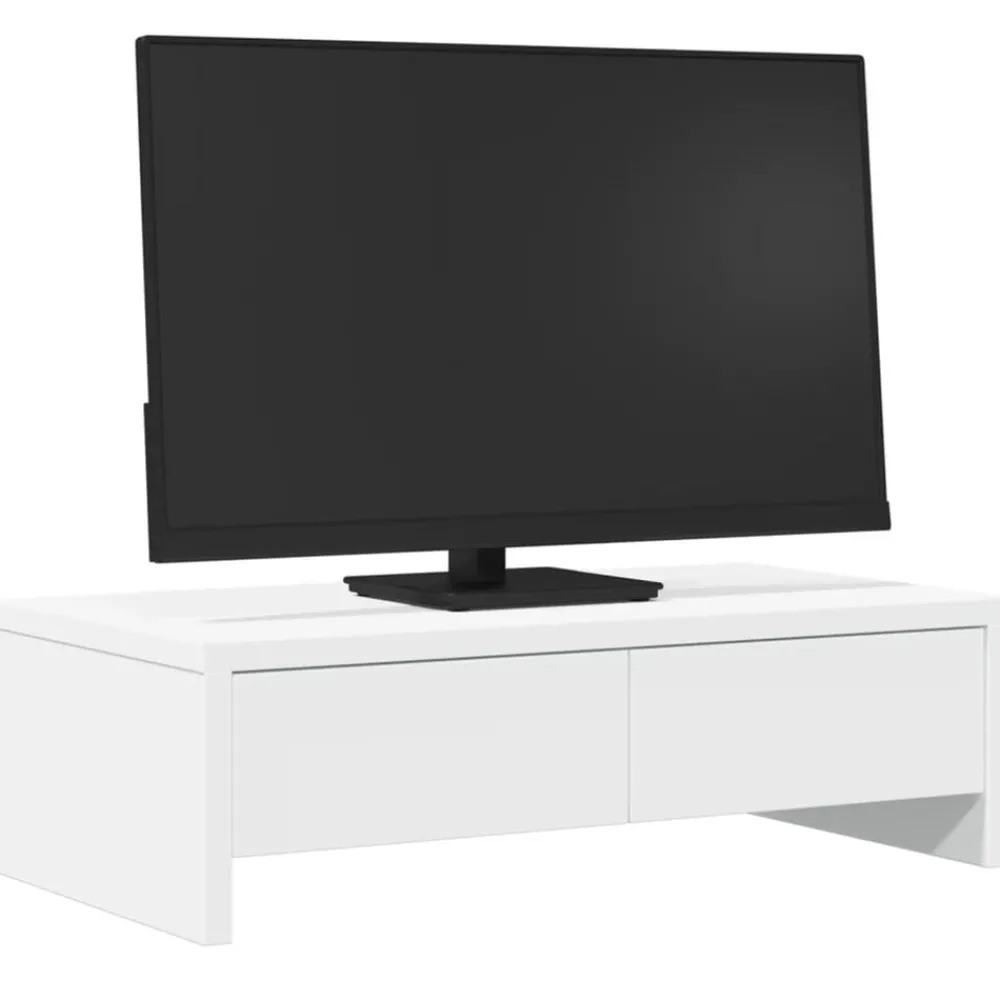 vidaXL Support de moniteur avec tiroirs bois d'ingénierie