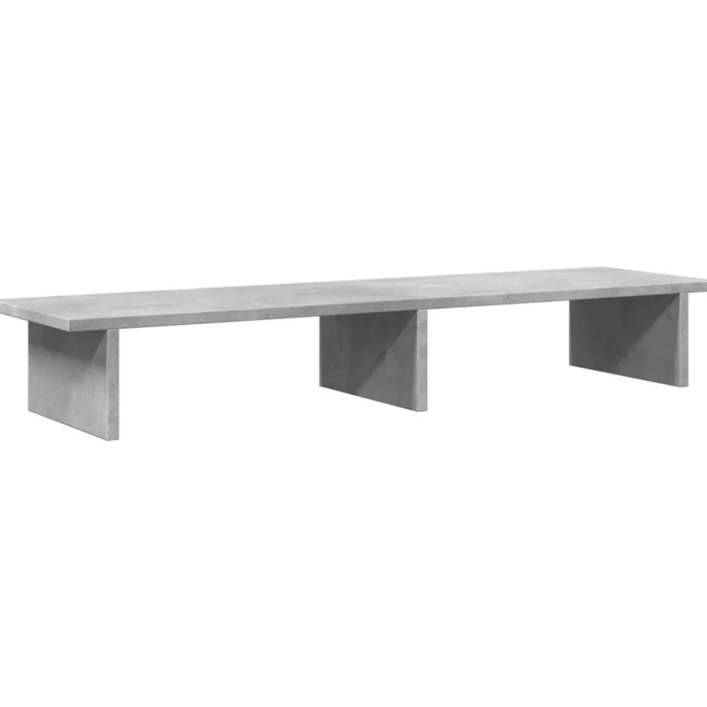 Appareils Électroniques-vidaXL Support de moniteur 100x27x15 cm bois d'ingénierie Gris béton