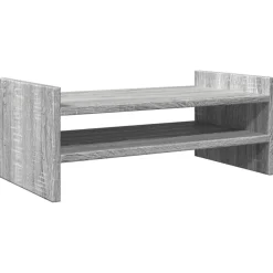 Appareils Électroniques-vidaXL Support de moniteur 50x27x20 cm bois d'ingénierie Sonoma gris