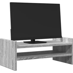 Appareils Électroniques-vidaXL Support de moniteur 50x27x20 cm bois d'ingénierie Sonoma gris