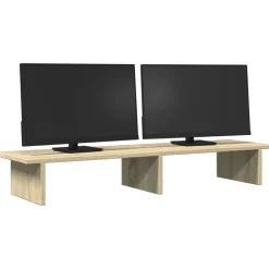 Appareils Électroniques-vidaXL Support de moniteur chêne sonoma 100x27x15 cm bois d'ingénierie Ch&ecirc;ne sonoma