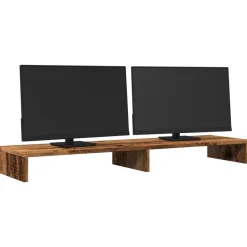 Appareils Électroniques-vidaXL Support de moniteur 100x27x10 cm bois d'ingénierie Vieux bois