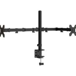 Appareils Électroniques-vidaXL Support de moniteur double noir acier VESA 75/100 mm