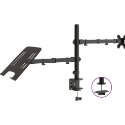 Appareils Électroniques-vidaXL Support de moniteur noir acier VESA 75/100 mm