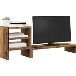 vidaXL Support de moniteur et organisateur de bureau bois d'ingénierie