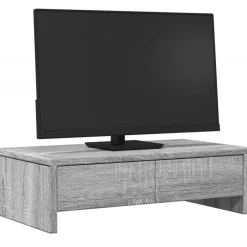 vidaXL Support de moniteur avec tiroirs bois d'ingénierie
