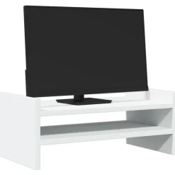 Appareils Électroniques-vidaXL Support de moniteur 50x27x20 cm bois d'ingénierie Blanc