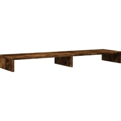 Appareils Électroniques-vidaXL Support de moniteur chêne fumé 100x27x10 cm bois d'ingénierie Ch&ecirc;ne fumé