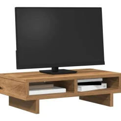 Appareils Électroniques-vidaXL Support de moniteur chêne artisanal 50x27x15 cm bois ingénierie Ch&ecirc;ne