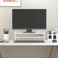vidaXL Support de moniteur 50x24x16 cm Bois de pin solide