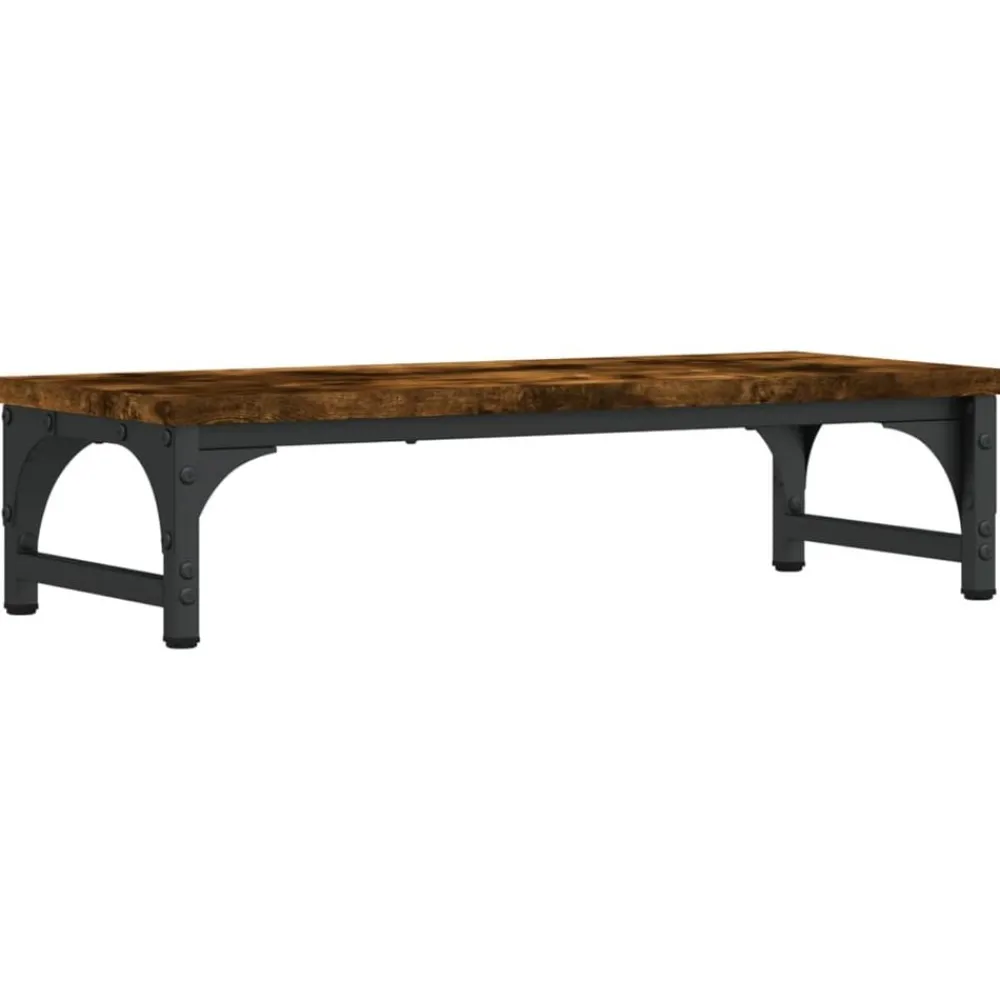 vidaXL Support de moniteur chêne fumé 55x23x14 cm bois d'ingénierie