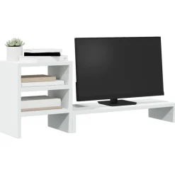 vidaXL Support de moniteur et organisateur de bureau bois d'ingénierie