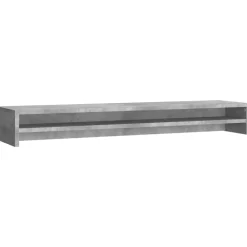 Appareils Électroniques-vidaXL Support de moniteur 100x24x13 cm Bois d'ingénierie Gris béton