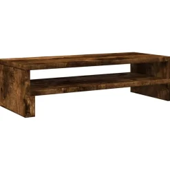 Appareils Électroniques-vidaXL Support de moniteur chêne fumé 54x22x15 cm bois d'ingénierie Ch&ecirc;ne fumé