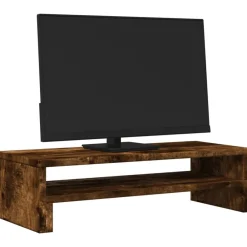 Appareils Électroniques-vidaXL Support de moniteur chêne fumé 54x22x15 cm bois d'ingénierie Ch&ecirc;ne fumé