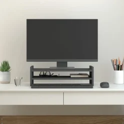 vidaXL Support de moniteur 50x27x15 cm Bois de pin solide