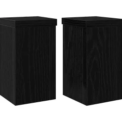 vidaXL Support de Plante 2 pcs Chêne noir 10 x 10 x 18 cm