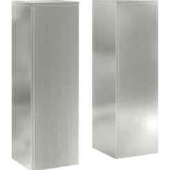 Pelouses & Jardins-vidaXL Support de Plante 2 pcs Argent 24 x 24 x 75 cm Acier galvanisé