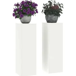 vidaXL Support de Plante 2 pcs 24 x 24 x 75 cm Acier