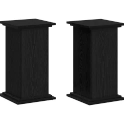 vidaXL Support de Plante Chêne noir 33 x 33 x 60 cm Bois d'ingénierie