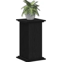 vidaXL Support de Plante Chêne noir 33 x 33 x 60 cm Bois d'ingénierie