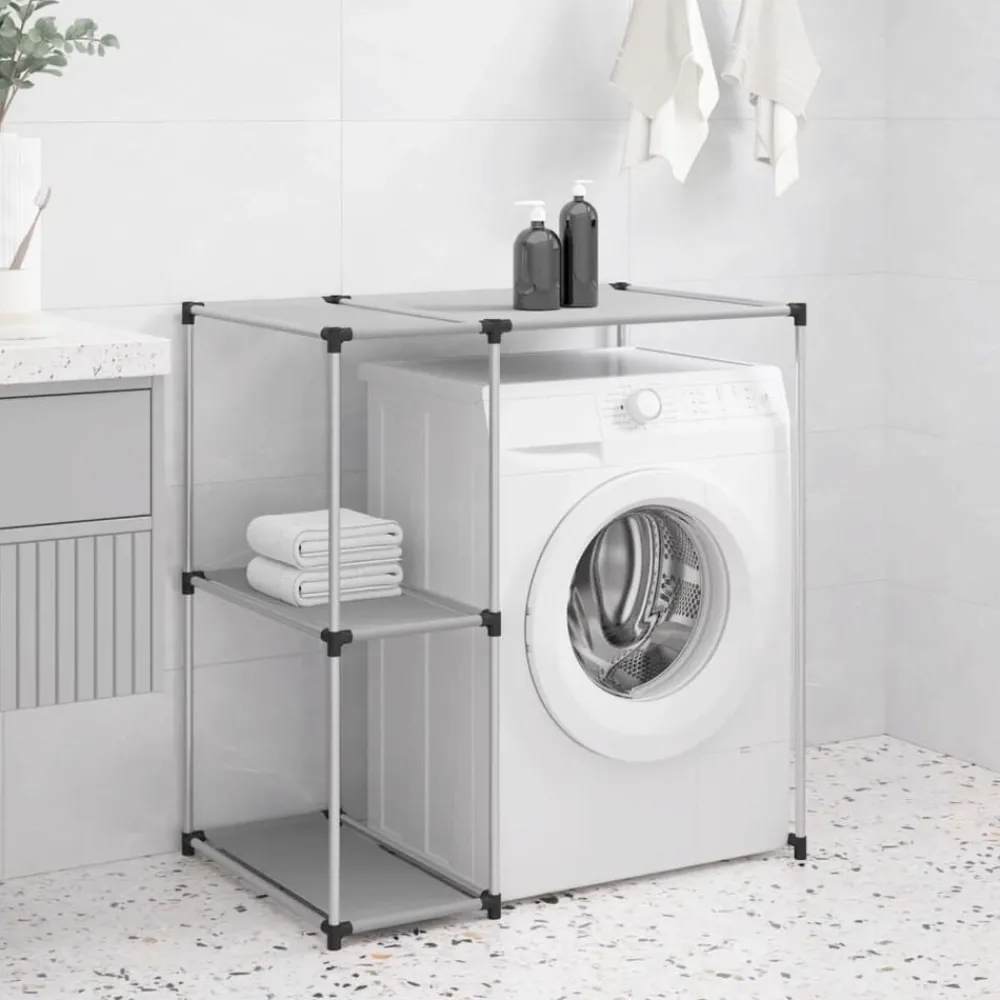 Accessoires De Salle De Bain-vidaXL Support de rangement sur la machine à laver 87x55x90,5 cm Gris