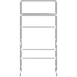 Accessoires De Salle De Bain-vidaXL Support de rangement 2 niveaux sur la machine à laver Fer Gris