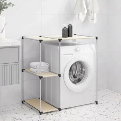 vidaXL Support de rangement sur la machine à laver Crème 87x55x90,5 cm