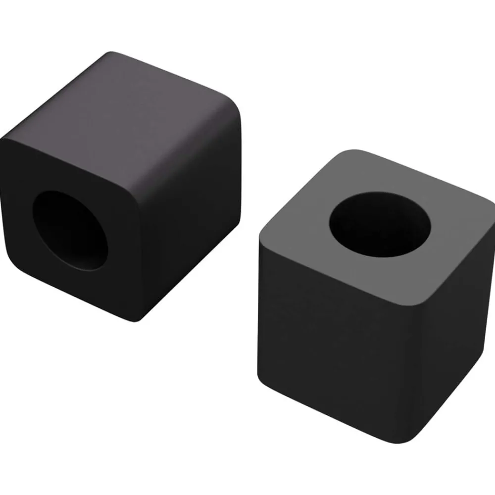 Accessoires De Quincaillerie-vidaXL Support de tiroir 2 pcs Noir 15 x 15 x 15mm Copolymère PP