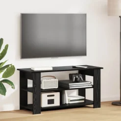 vidaXL Support de télévision Chêne noir 100 x 40 x 50 cm