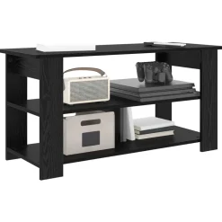 vidaXL Support de télévision Chêne noir 100 x 40 x 50 cm