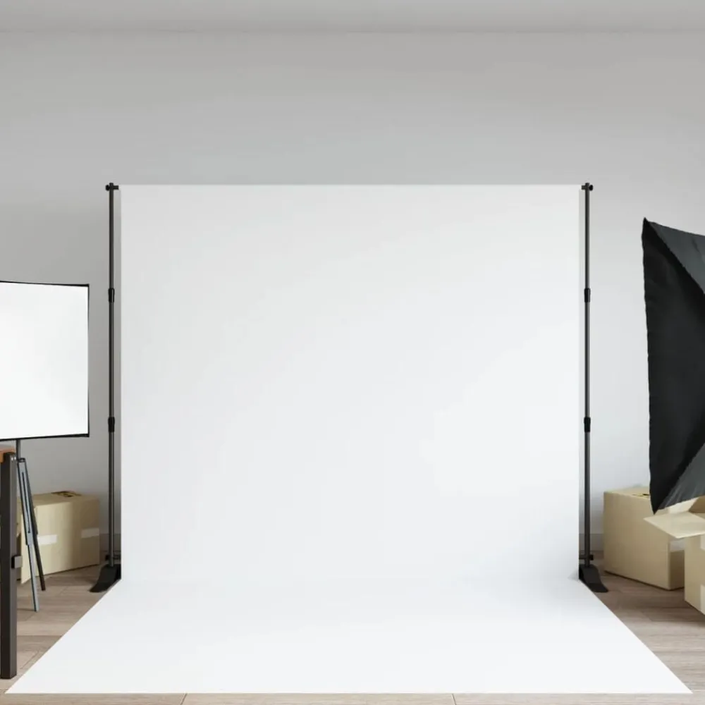 vidaXL Support de toile de fond noir 254x243 cm acier