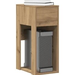 Meubles De Bureau-vidaXL Support de tour d'ordinateur tiroir chêne artisanal 30x44x74 cm ch&ecirc;ne artisanal