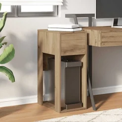 Meubles De Bureau-vidaXL Support de tour d'ordinateur tiroir chêne artisanal 30x44x74 cm ch&ecirc;ne artisanal