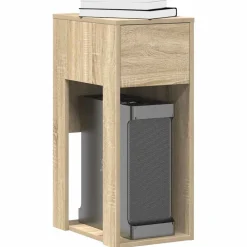 Meubles De Bureau-vidaXL Support de tour d'ordinateur et tiroir chêne sonoma 30x44x74 cm Ch&ecirc;ne sonoma