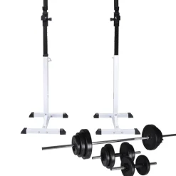 Entraînement & Fitness-vidaXL Support d'haltères avec jeu d'haltères et de poids 30,5 kg
