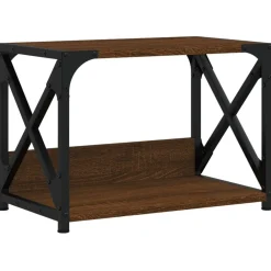 Appareils Électroniques-vidaXL Support d'imprimante à 2 niveaux chêne marron 44x26x31,5 cm Ch&ecirc;ne marron