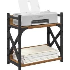 Appareils Électroniques-vidaXL Support d'imprimante 40 x 20 x 40 cm Bois ancien