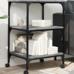 vidaXL Support d'imprimante 3 niveaux 50x41x75 cm