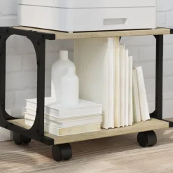 vidaXL Support d'imprimante à 2 niveaux chêne sonoma 41x28x33,5 cm