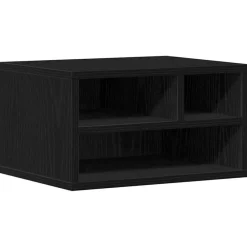 Appareils Électroniques-vidaXL Support d'imprimante avec stockage Chêne noir 40 x 32 x 22,5 cm Ch&ecirc;ne noir